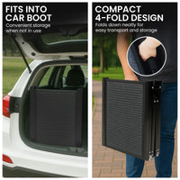 Furtastic Dog Ramp For Cars Pet Ramp For Puppy Medium Dogs Old Dogs & Cats Non-slip Felt Surface Aluminium Frame Folding P...