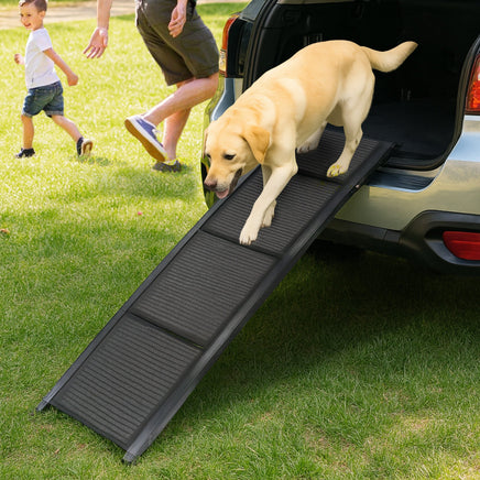 Furtastic Dog Ramp For Cars Pet Ramp For Puppy Medium Dogs Old Dogs & Cats Non-slip Felt Surface Aluminium Frame Folding P...