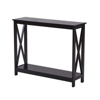 Sarantino Isla X-Frame Console Table in Black