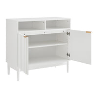 Sarantino Eleni 2-Door Sideboard Buffet Hallway Cabinet Storage Console Cupboard in White