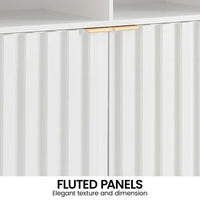 Sarantino Eleni 2-Door Sideboard Buffet Hallway Cabinet Storage Console Cupboard in White