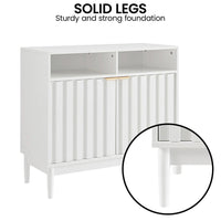 Sarantino Eleni 2-Door Sideboard Buffet Hallway Cabinet Storage Console Cupboard in White