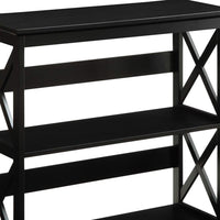 Sarantino Lucas 3-Tier Bookshelf Display Rack in Black
