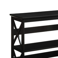 Sarantino Lucas 3-Tier Bookshelf Display Rack in Black