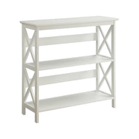 Sarantino Lucas 3-Tier Bookshelf Display Rack in White