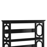 Sarantino Laurel 3-Tier Bookshelf Display Rack in Black