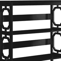 Sarantino Laurel 3-Tier Bookshelf Display Rack in Black