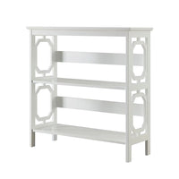 Sarantino Laurel 3-Tier Bookshelf Display Rack in White