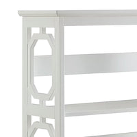Sarantino Laurel 3-Tier Bookshelf Display Rack in White