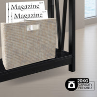 Sarantino Cielo 2-Tier Console Table Dark Walnut