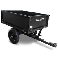 Kartrite Heavy Duty Dump Cart 270kg Capacity Pneumatic Tyres Quick Release Pedal Removable Tailgate Trailer for Garden