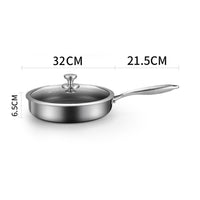 304 Stainless Steel Frying Pan Non-Stick Cooking Frypan Cookware 32cm Honeycomb SingleSided