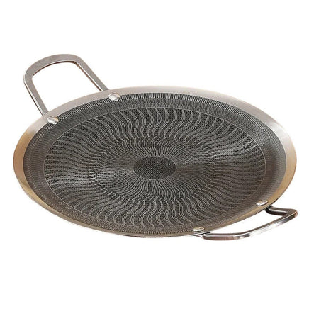 Honeycomb Non-Stick Grill Skewer Plate, 316 Stainless Steel, Portable Barbecue Grill with Handle, Universal Induction Cooktop Compatible, Round Shape, Outdoor Camping BBQ Accessory