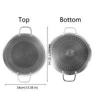 Honeycomb Non-Stick Grill Skewer Plate, 316 Stainless Steel, Portable Barbecue Grill with Handle, Universal Induction Cooktop Compatible, Round Shape, Outdoor Camping BBQ Accessory