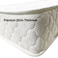 Premium 5 Zone Pocket Spring Foam Mattress Medium Firmness 22cm - King Single