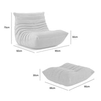 High Back Single Fireside Togo Sofa Chair Cozy Lounge Chair with Ottoman High Density Sponge Multiple Colors Comfortable and Durable (Green)