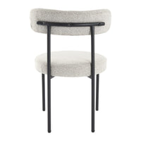 Luxe Boucle Cushioned Elsa Dining Chairs in White Quartz