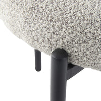 Luxe Boucle Cushioned Elsa Dining Chairs in White Quartz
