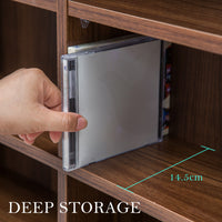 Adjustable Shelves CD DVD Bluray Media Book Storage Cupboard ESPRESSO