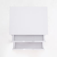 Bedside Table 2 Drawer Wood Leg Storage Cabinet Nightstand SUZY WHITE