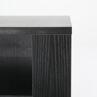 Bedside Table Side Storage Cabinet Nightstand Bedroom 2 Drawer 1 Shelf ZURI BLACK