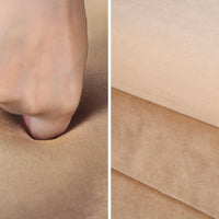 La Bella Coffee Table Storage Ottoman - Velvet Blanket Box Bench DEMI - CAMEL BEIGE