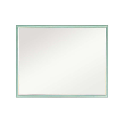 Wall Mirror Rectangular Frame Bathroom 70x90cm Turquoise