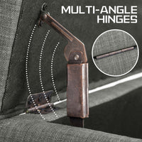 Storage Ottoman Stool 102cm Fabric DARK GREY