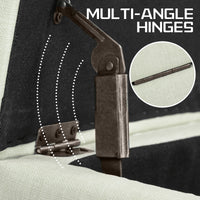 Storage Ottoman Stool 102cm Fabric LIGHT GREEN