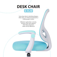 Kids Desk Chair - Children Office Study Seat with Footrest CILO - Blue