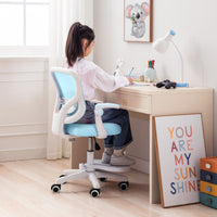 Kids Desk Chair - Children Office Study Seat with Footrest CILO - Blue
