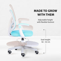 Kids Desk Chair - Children Office Study Seat with Footrest CILO - Blue