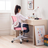 Kids Desk Chair - Children Office Study Seat with Footrest CILO - Pink