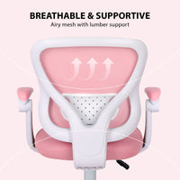 Kids Desk Chair - Children Office Study Seat with Footrest CILO - Pink