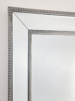 Silver Beaded Framed Mirror - X Large 190cm x 100cm