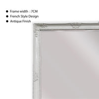 French Provincial Ornate Mirror - White - Medium 70cm x 170cm