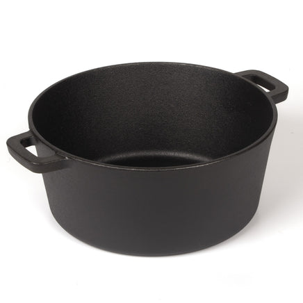 26cm 2-in-1 Cast Iron Dutch Oven & Skillet Set  Pre-Seasoned Dual-Use Pot with Lid Fry Pan, Durable & Versatile Cookware