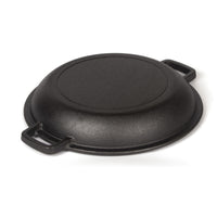 26cm 2-in-1 Cast Iron Dutch Oven & Skillet Set  Pre-Seasoned Dual-Use Pot with Lid Fry Pan, Durable & Versatile Cookware