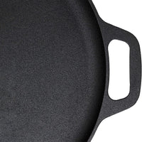 13.5" 35cm Pre-Seasoned Cast Iron Pizza Baking Pan Cooking Griddle Stove Oven Grill Campfire