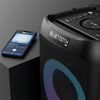 Majority P300 - Party Speaker 300W Bluetooth Karaoke-DJ-Party-PA System - Black