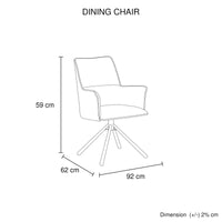Dining Chair Green Linen Fabric Upholstered Seat Powder Coated Iron Legs