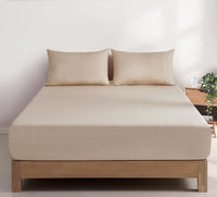 100% Vintage Washed Cotton Fitted Sheet Combo Set – 100% Natural Cotton, Ultra Soft & Breathable – Includes Fitted Sheet &...