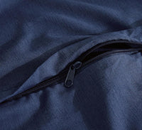 Bamboo Microfibre Quilt Cover Set - Navy - Single