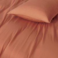 Gioia Casa 100% Cotton Vintage Washed Bed Quilt Cover Set (2Pcs) - Brick - Single