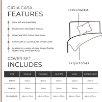 100% Cotton Vintage Washed Bed Quilt Cover Set - Pink - Single