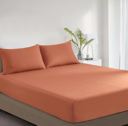 100% Vintage Washed Cotton Fitted Sheet Combo Set – 100% Natural Cotton, Ultra Soft & Breathable – Includes Fitted Sheet &...