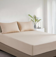 100% Vintage Washed Cotton Fitted Sheet Combo Set – 100% Natural Cotton, Ultra Soft & Breathable – Includes Fitted Sheet &...