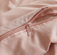 Vintage Washed Microfibre Quilt Cover Set (Pink, Double)