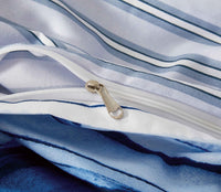 Print Microfibre Quilt Cover Set - Ultra Soft with Zipper Closure (Ethan, Queen Size)