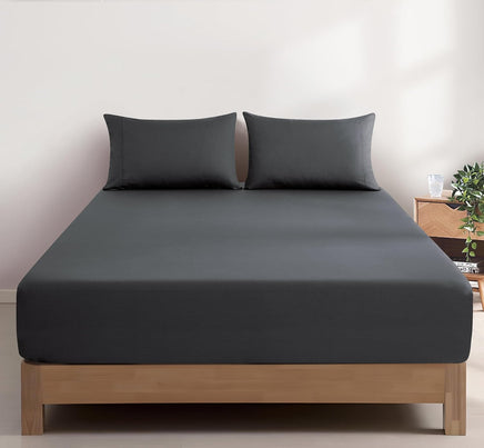 100% Vintage Washed Cotton Fitted Sheet Combo Set – 100% Natural Cotton, Ultra Soft & Breathable – Includes Fitted Sheet &...